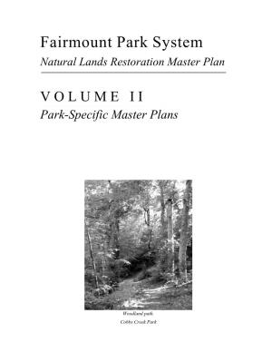 Fairmount Park System Natural Lands Restoration Master Plan