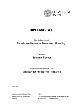 Chapter 2 Government Phonology