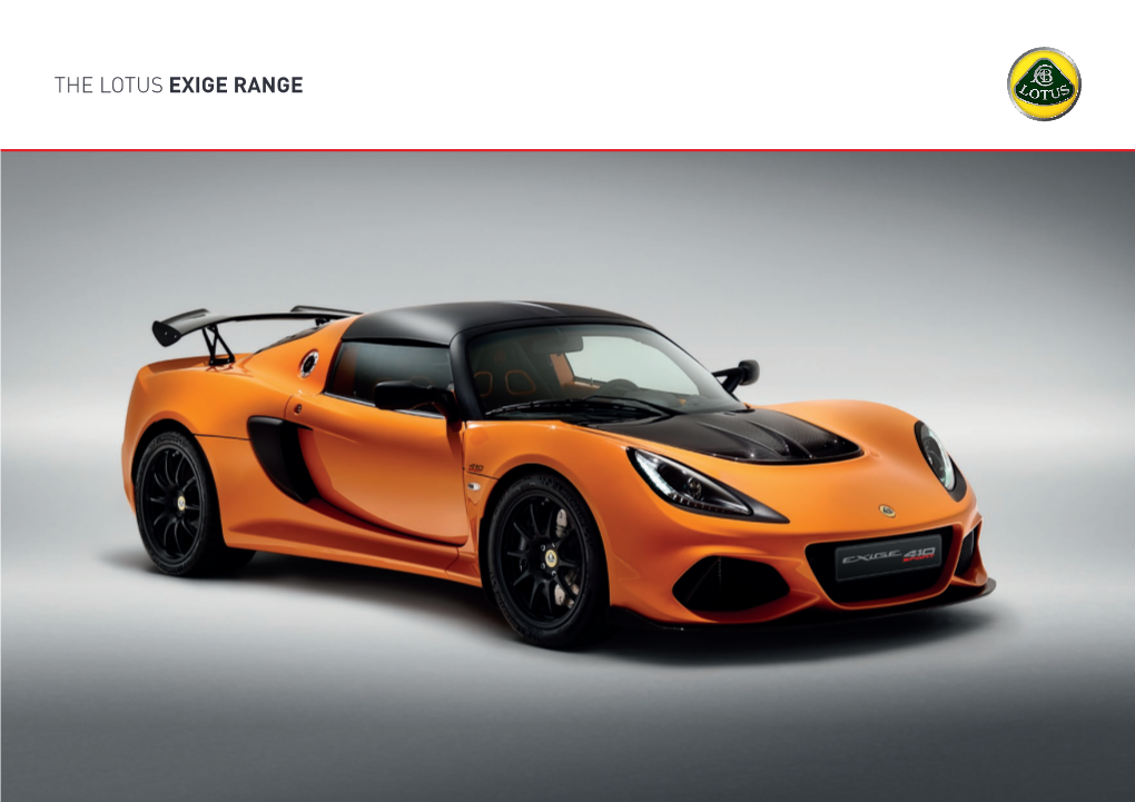 Lotus Exige Brochure 2019.Indd