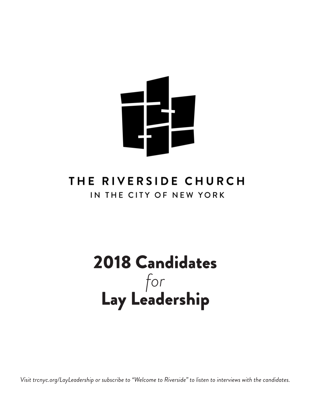 2018 Candidates for Lay Leadership