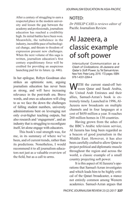 Al Jazeera, a Classic Example of Soft Power