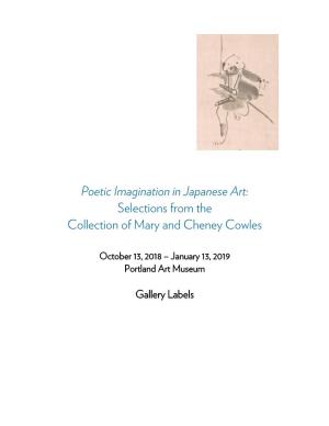 Poetic Imagination in Japanese Art: Selections from the Collection of Mary and Cheney Cowles
