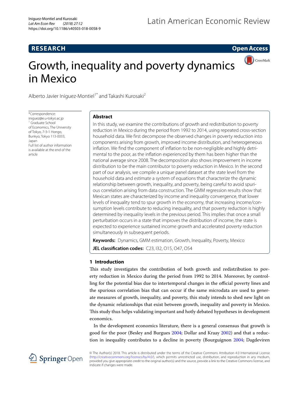 Growth, Inequality and Poverty Dynamics in Mexico