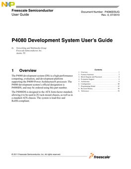 P4080 Development System User's Guide