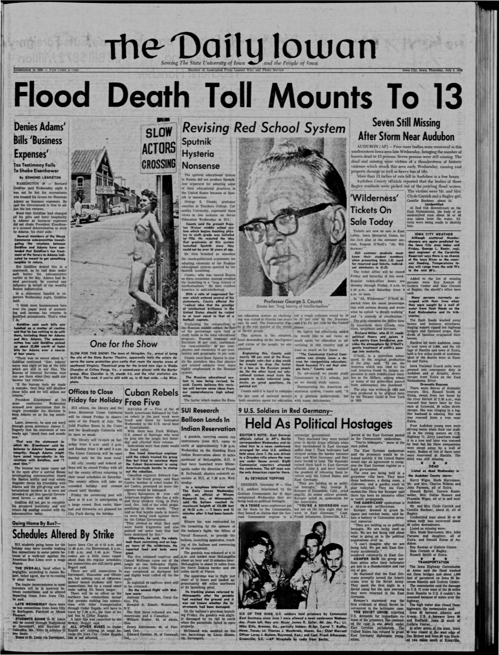 Daily Iowan (Iowa City, Iowa), 1958-07-03