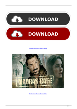 Madras Cafe Movie Watch Online