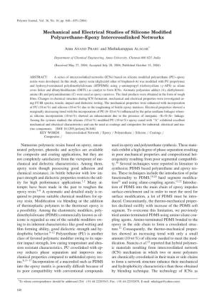 Mechanical and Electrical Studies of Silicone Modified Polyurethane