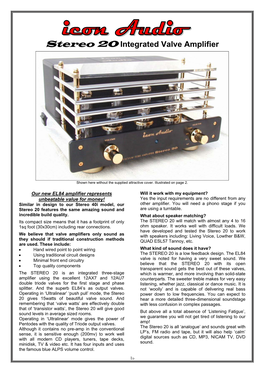 Stereo 20 Integrated Valve Amplifier