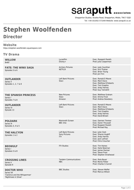 Stephen Woolfenden Director
