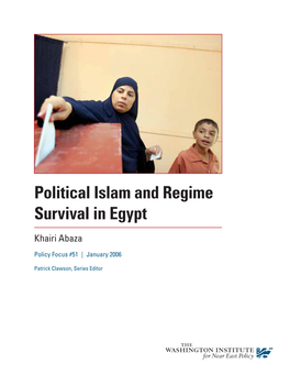 Political Islam and Regime Survival in Egypt