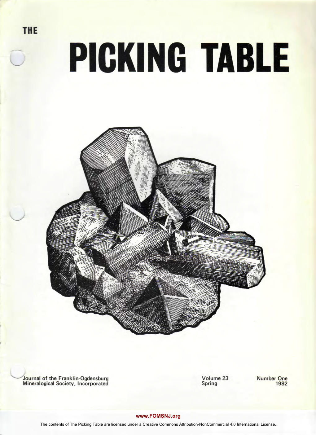 The Picking Table Volume 23, No. 1 – Spring 1982