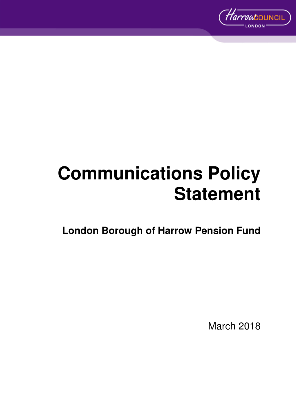 Communication Policy March 2018 (Pdf)