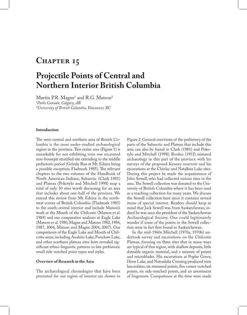 Chapter 15 Projectile Points of Central and Northern Interior British