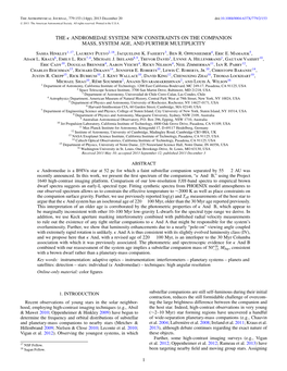 New Constraints on the Companion Mass, System Age, and Further Multiplicity