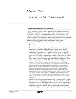 Chapter Three Ammonia and the Environment