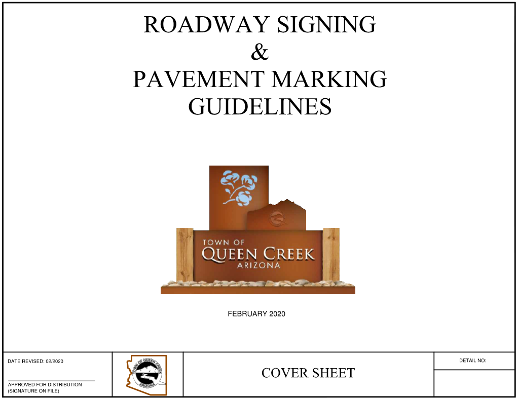 Roadway Signing & Pavement Marking Guidelines