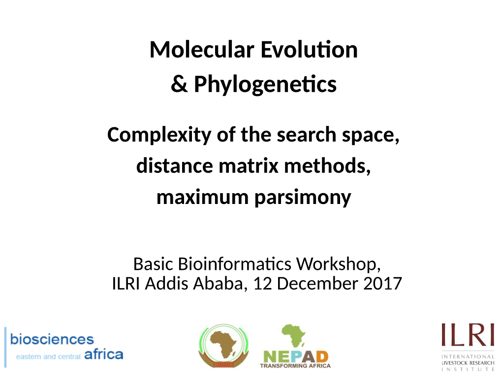 Molecular Evolution & Phylogenetics