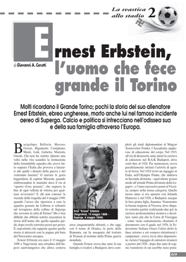 Ernest Erbstein, L'uomo Che Fece Grande Il Torino