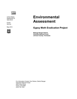 Environmental Assessment Gypsy Moth Eradication Project