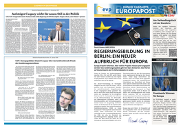 EUROPAPOSTEUROPAPOST Winter 2018 | Der Aktuelle Newsletter Aus Europa Von Daniel Caspary Mdep