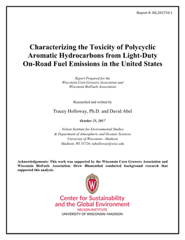 Characterizing the Toxicity of Polycyclic Aromatic Hydrocarbons from Light-Duty On-Road Fuel Emissions in the United States