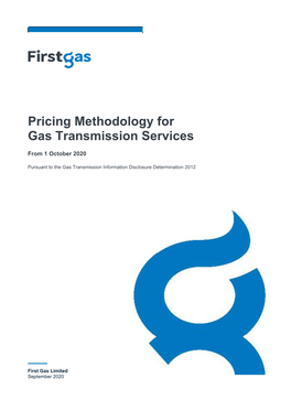 Pricing Methodology for Gas Transmission Services