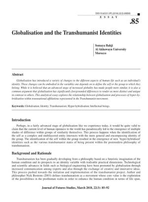 Globalisation and the Transhumanist Identities