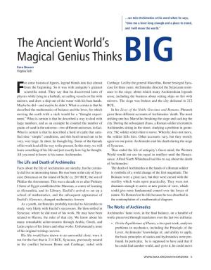 The Ancient World's Magical Genius Thinks