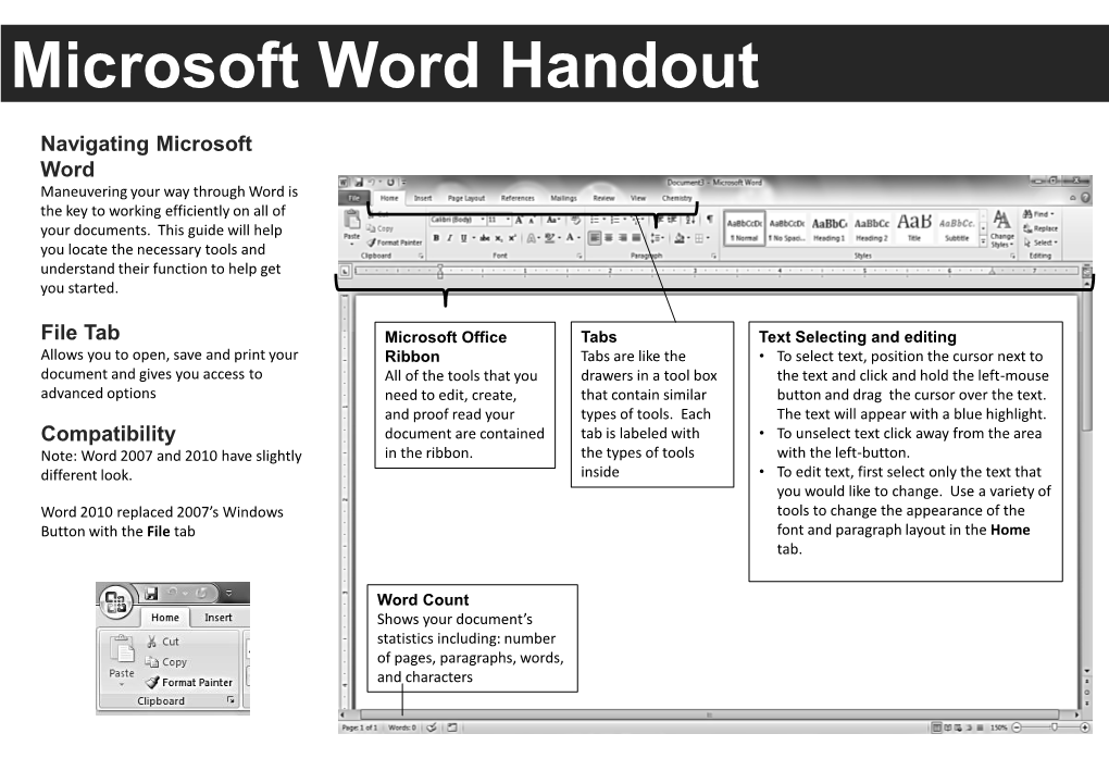 Microsoft Word Handout
