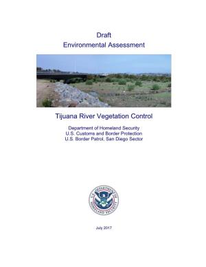 Draft Environmental Assessment Tijuana River Vegetation Control