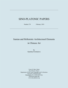 Iranian and Hellenistic Architectural Elements in Chinese Art