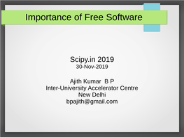 Importance of Free Software