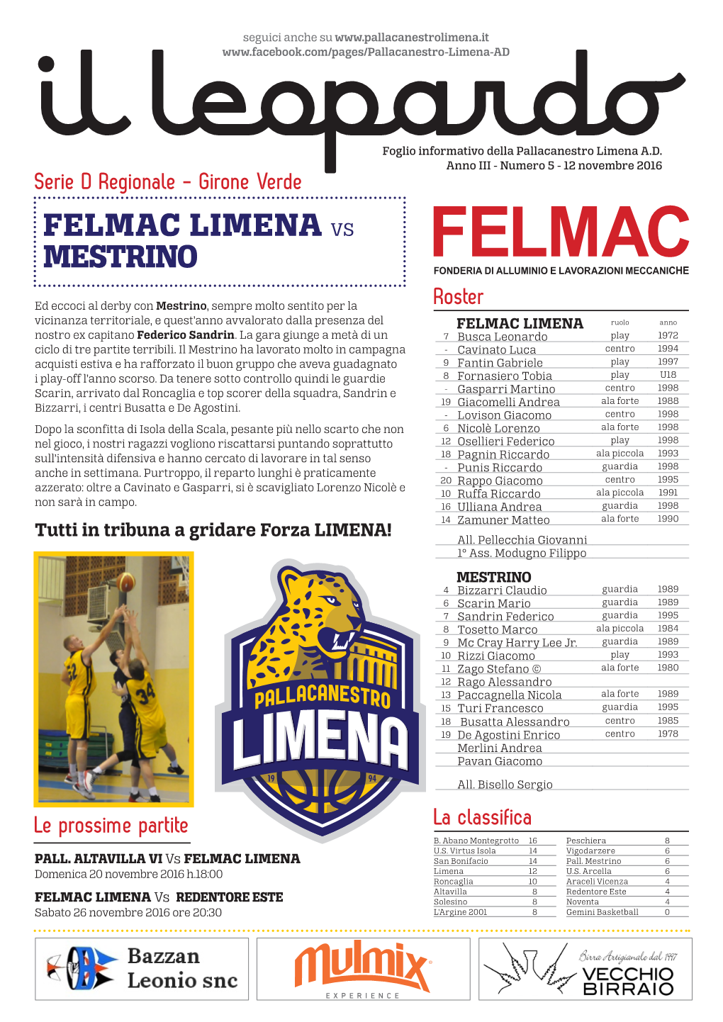 Felmac Limena Vs Mestrino