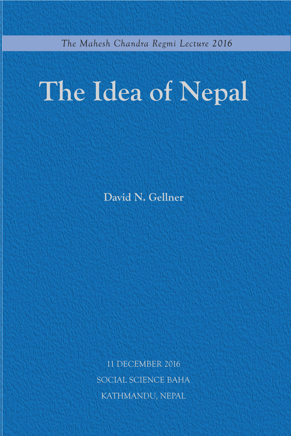 The Idea of Nepal