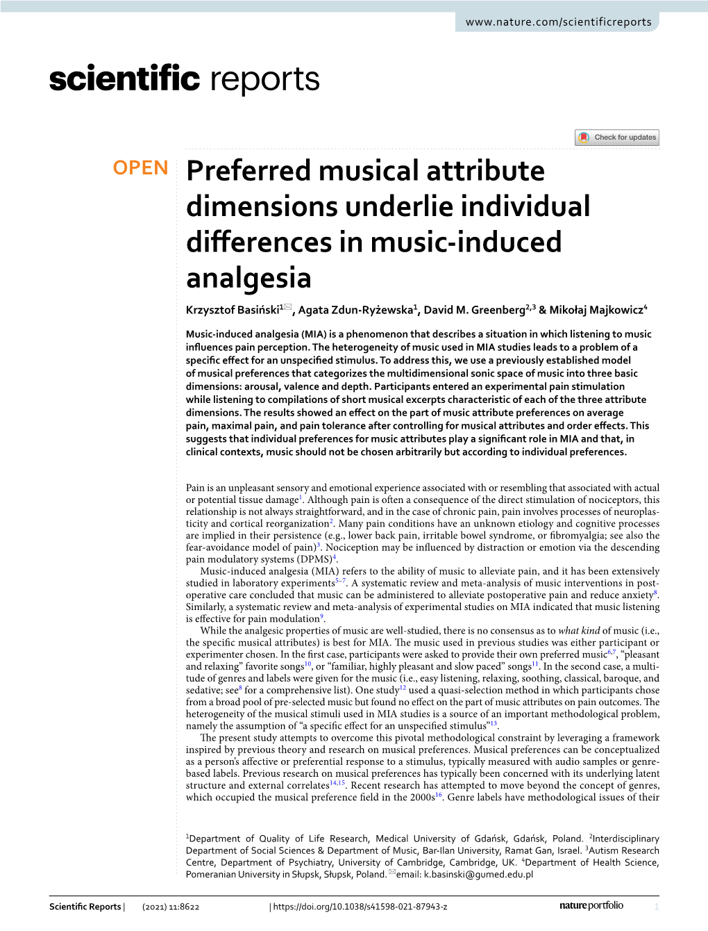 Preferred Musical Attribute Dimensions Underlie Individual Differences In
