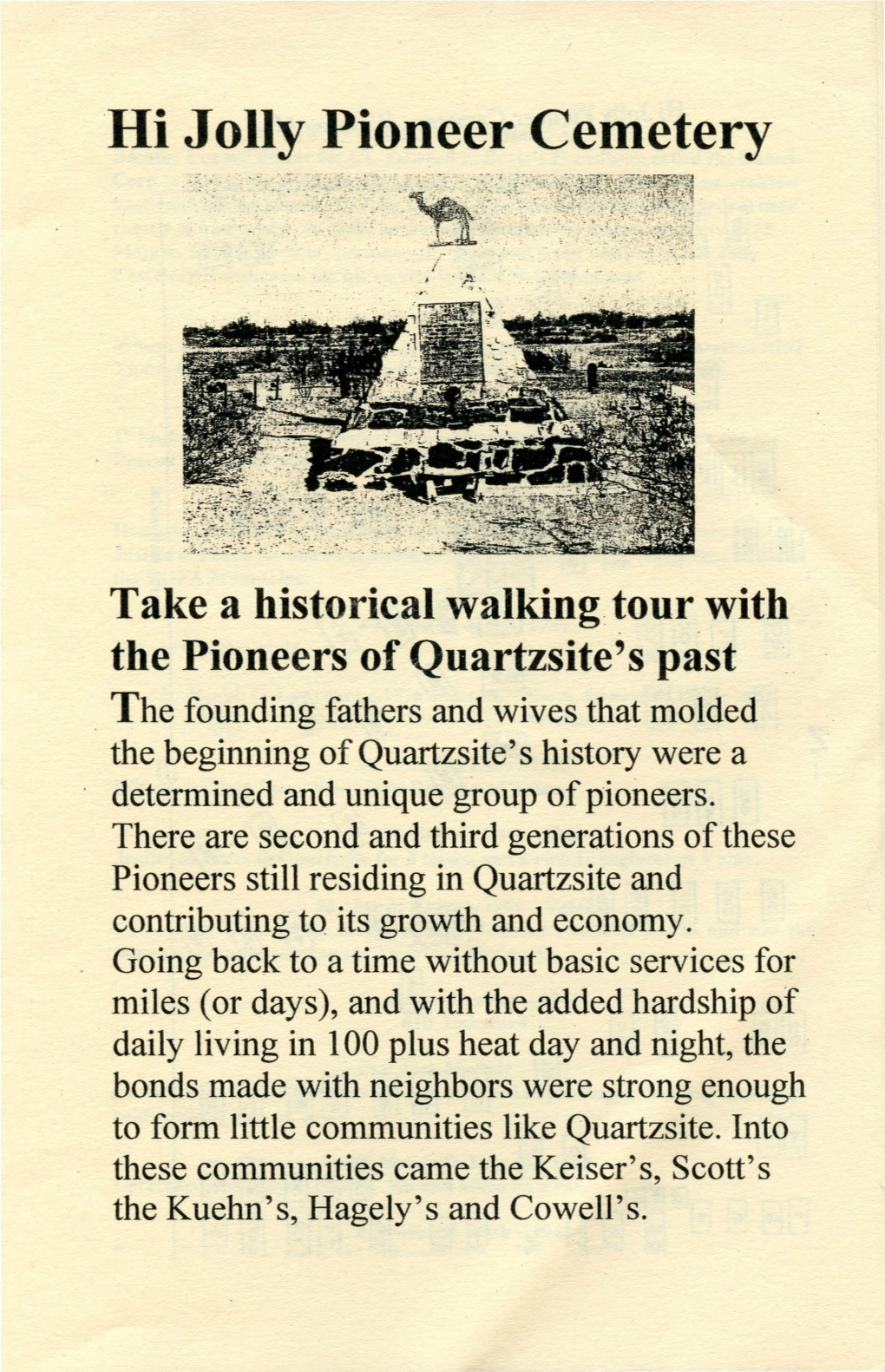 Guide to Hi Jolly Pioneer Cemetery, Quartzsite, Arizona
