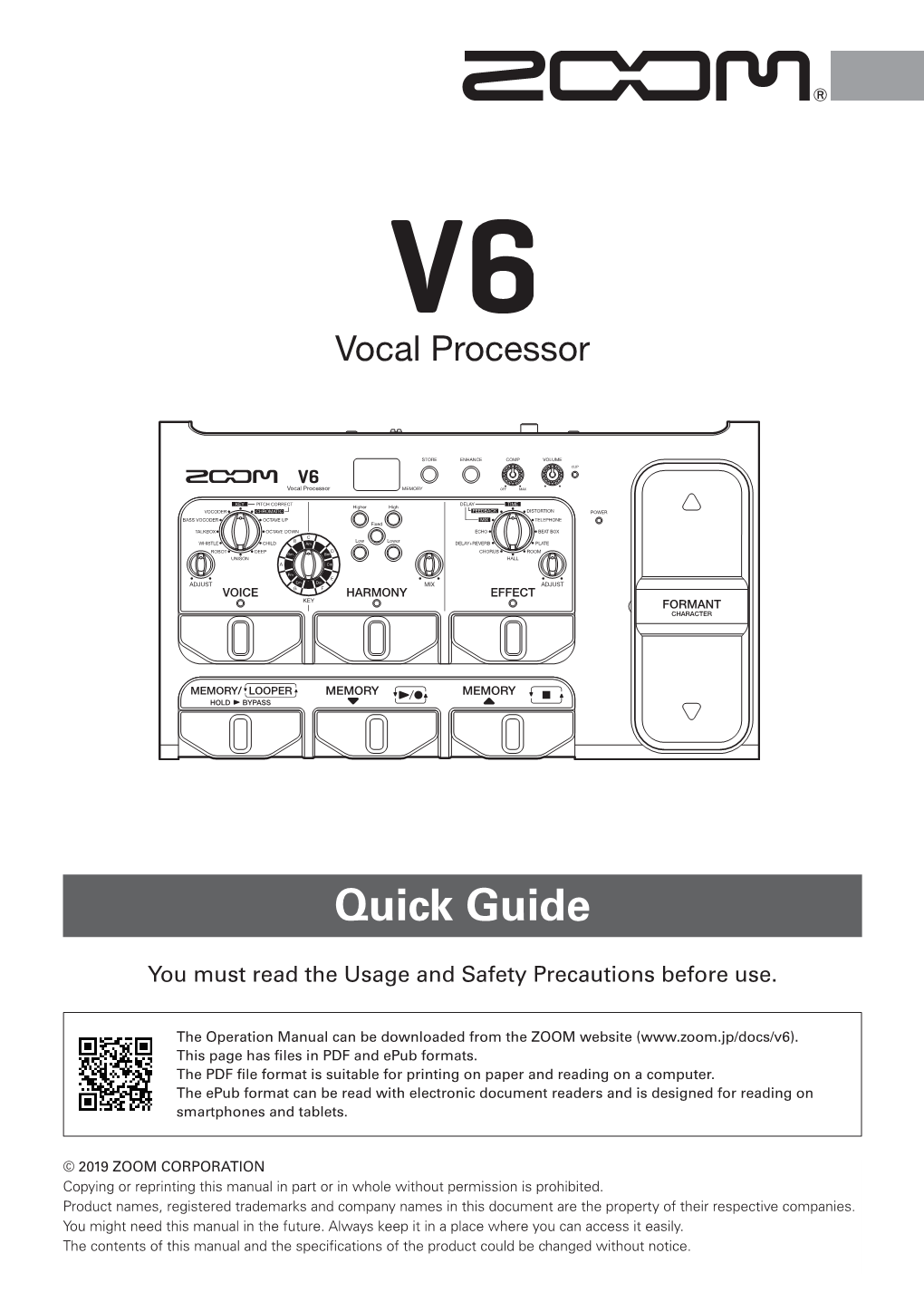 V6 Quick Guide (958 KB Pdf)