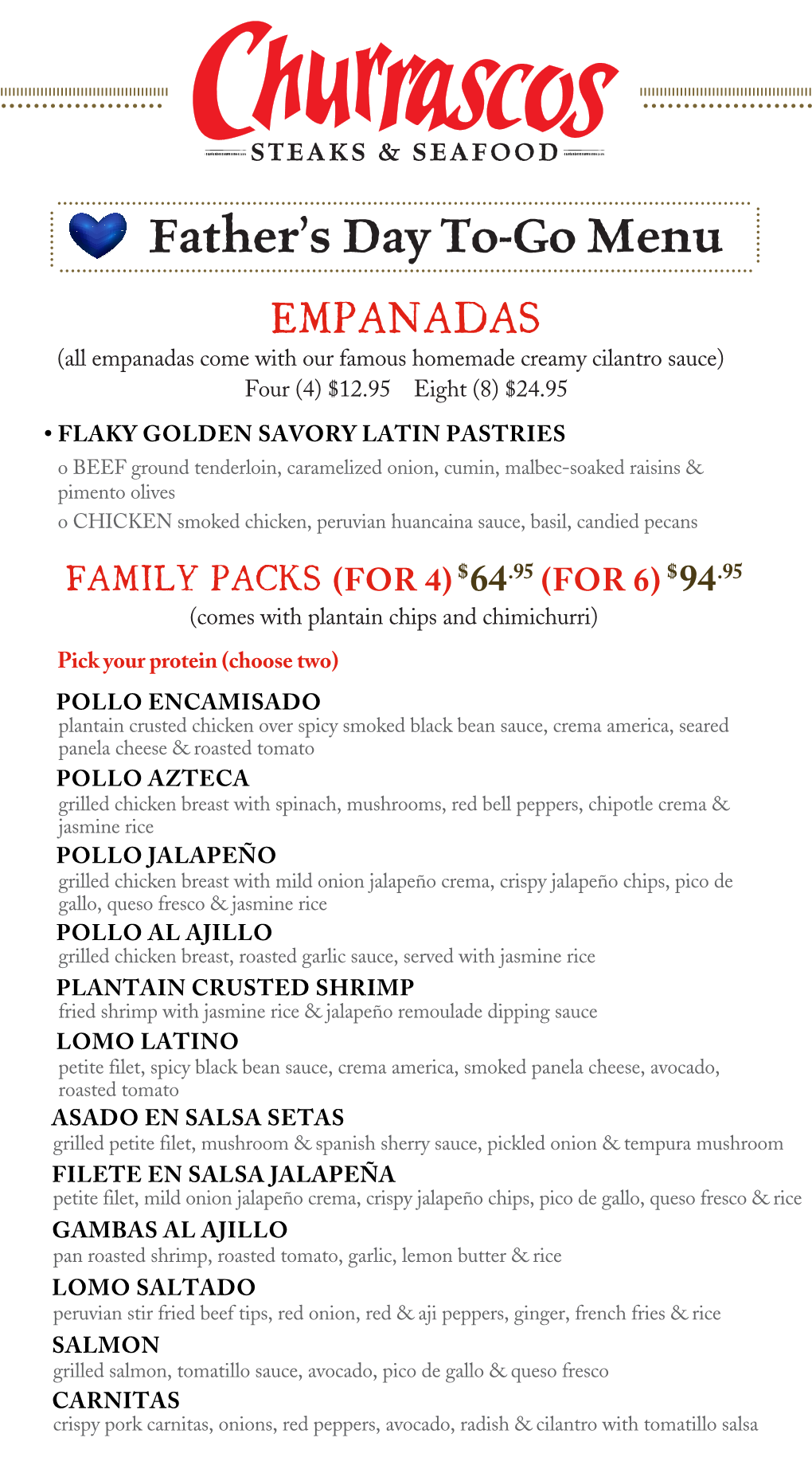 Menu Father´S Day 05.30.20