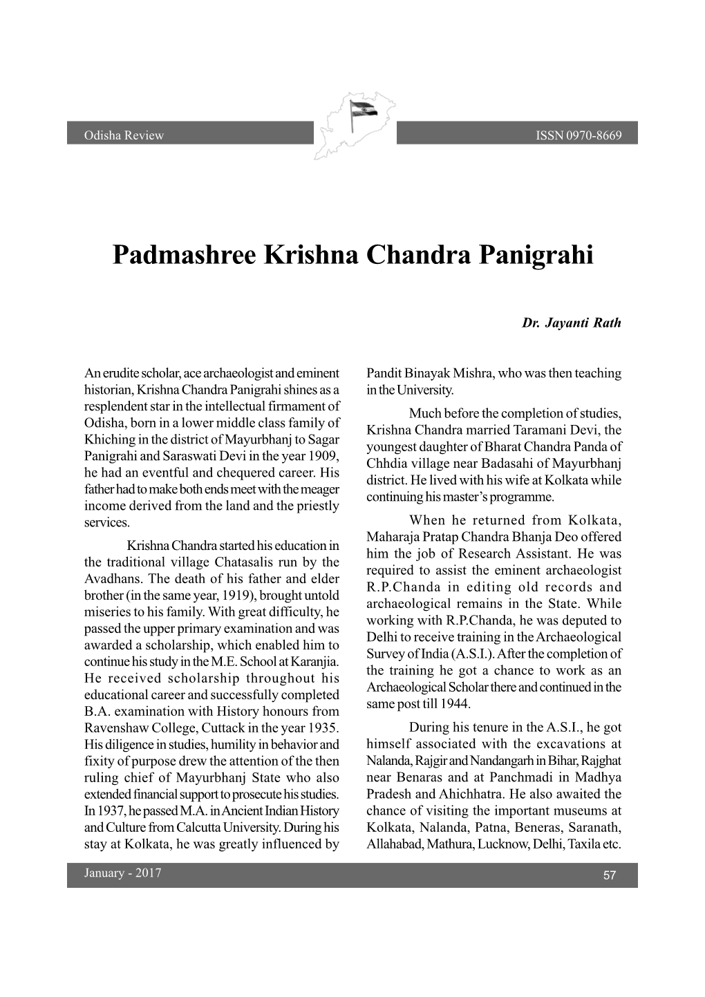 Padmashree Krishna Chandra Panigrahi