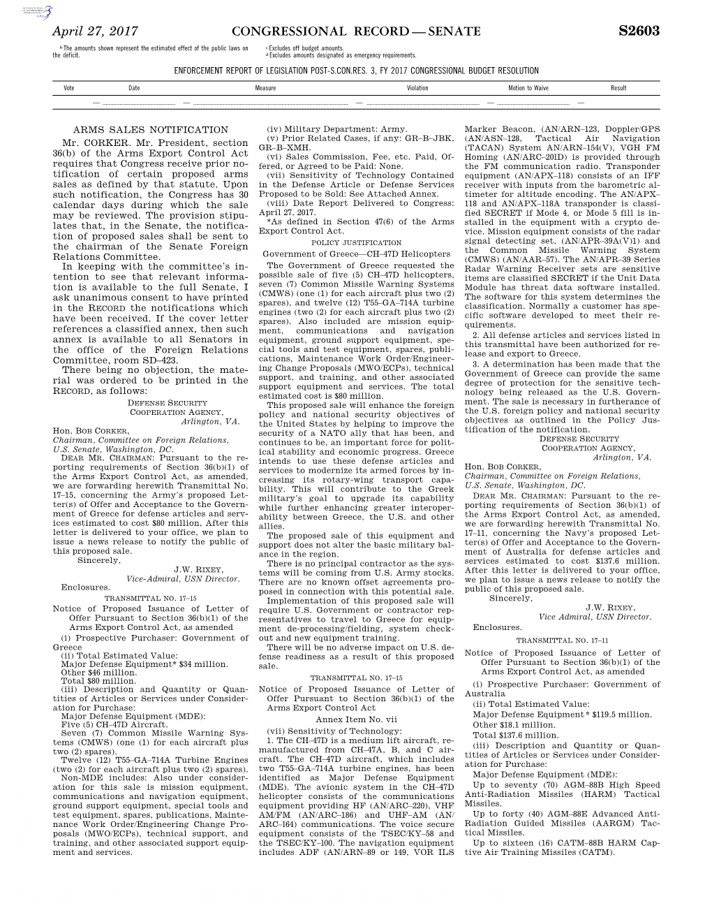 Congressional Record—Senate S2603