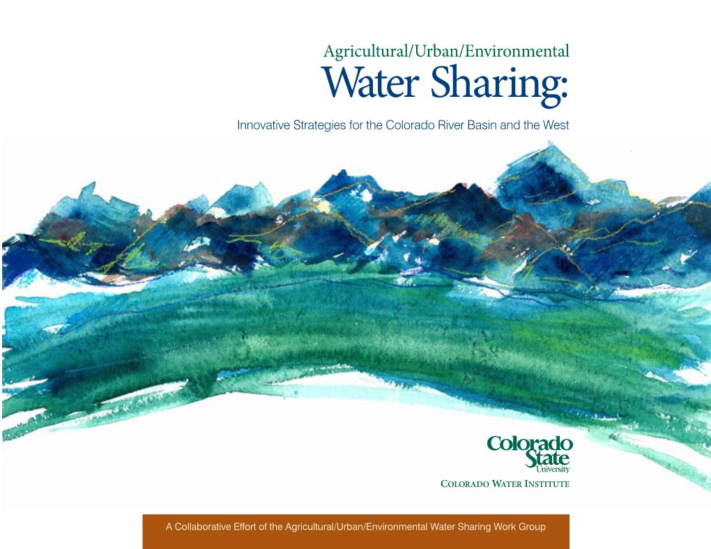 Water Sharing: Innovative Strategies for the Colorado River Basin and the West