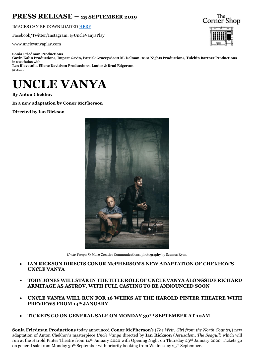 UNCLE VANYA by Anton Chekhov