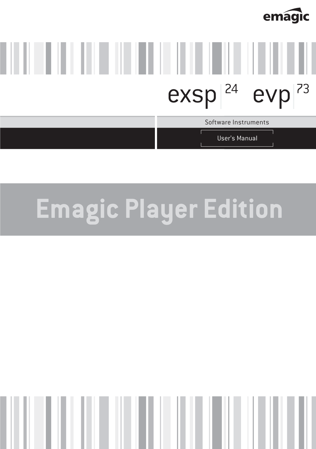 Emagic Player Edition User's Manual