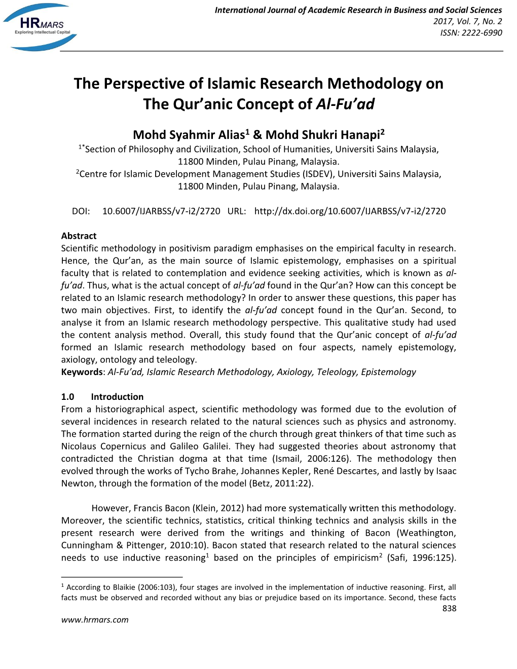 The Perspective of Islamic Research Methodology on the Qur'anic