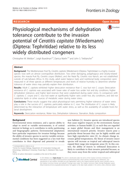 Physiological Mechanisms of Dehydration