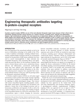 Engineering Therapeutic Antibodies Targeting G-Protein–Coupled Receptors