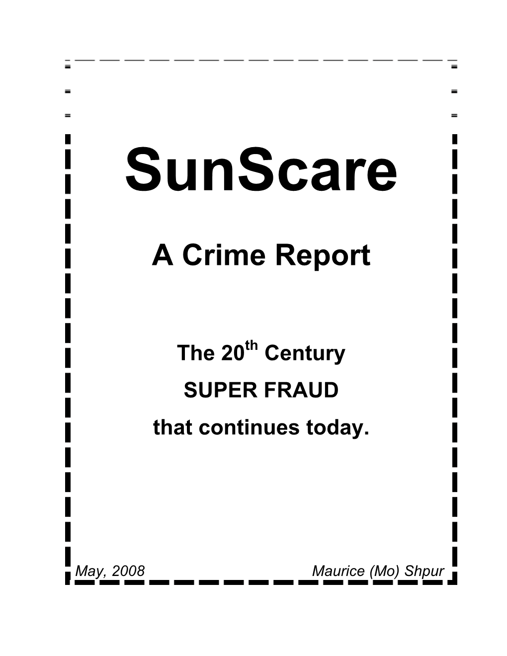 A Crime Report