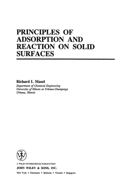 Principles of Adsorption and Reaction on Solid Surfaces