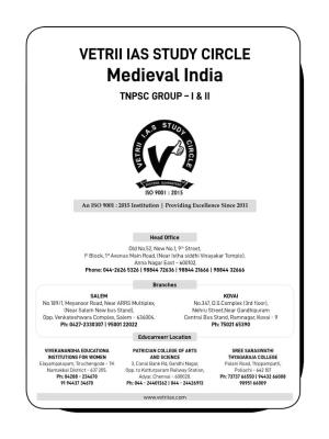 Medieval India TNPSC GROUP – I & II