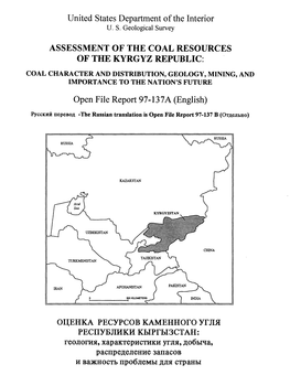 Assessment of the Coal Resources of the Kyrgyz
